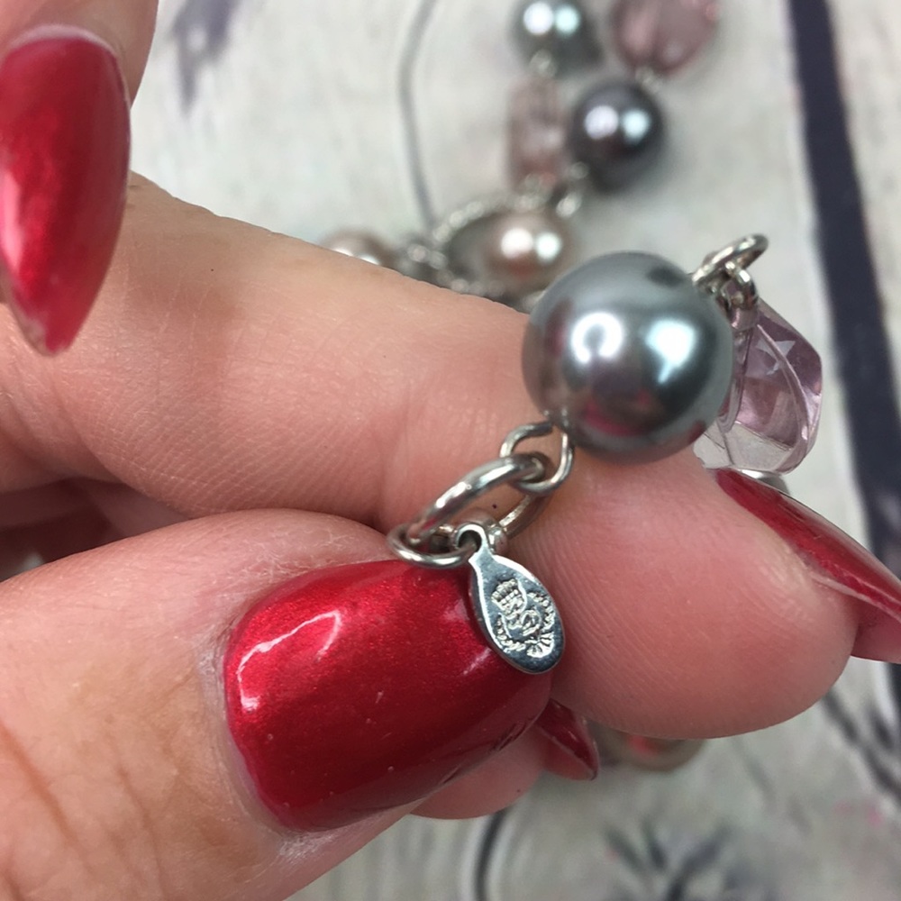 Elegant Pink and Silver Beaded Necklace - Picture 11 of 11